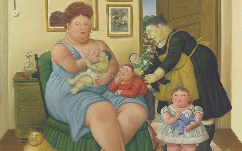 H γυναίκα-τροφός είναι ένας από τους πιο χαρακτηριστικούς πίνακες του Φερνάντο Μποτερό με τη θεματική της οικογένειας. Οι υπερβολές των γονέων, όμως, δημιουργούν ενήλικες με συμπεριφορές παιδιών σε πολλές πτυχές της ζωής.