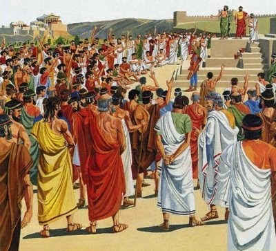 Στην ελληνική-μας ιστορία, είναι γνωστό ότι, κορυφαία πνεύματα ασχολήθηκαν με τα πολιτεύματα. Και ασχολήθηκαν κυρίως με το πρόβλημα φθοράς του (άριστου) πολιτεύματος της Δημοκρατίας.